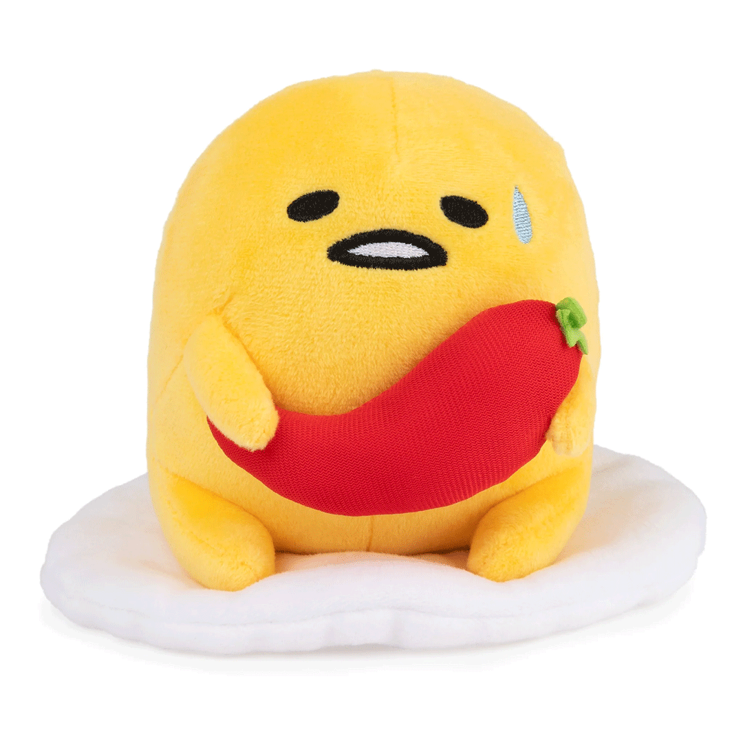 GUND Sanrio Spicy Gudetama 5" Plush Toy - Front of stuffed animal