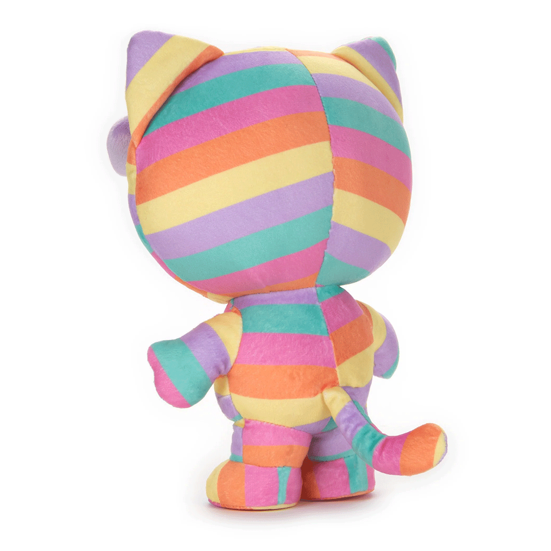 GUND Sanrio Hello Kitty in Rainbow Outfit 9.5" Plush Toy - Back of stuffed animal