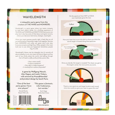 Wavelength Social Party Game - Back of box