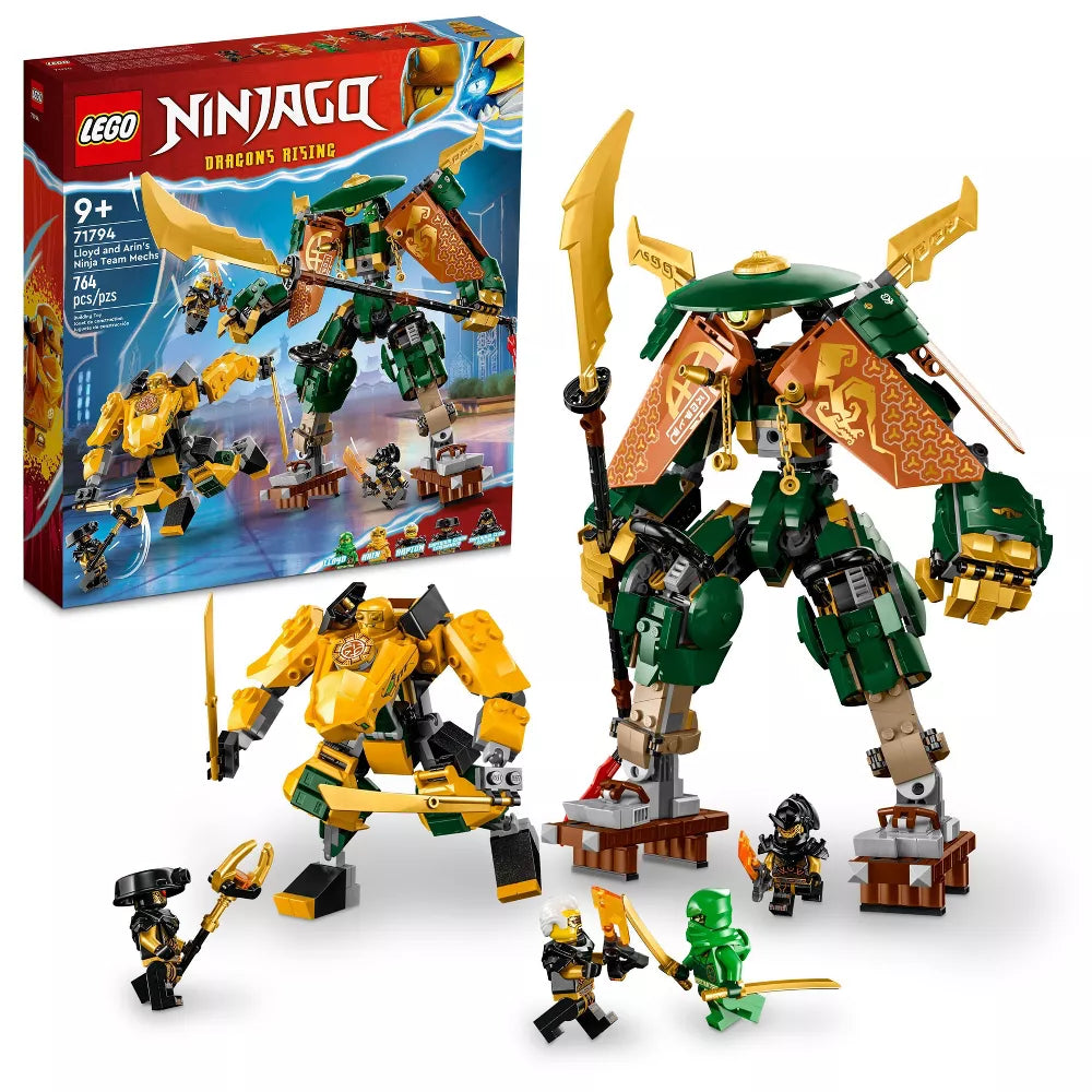LEGO NINJAGO Lloyd and Arin's Ninja Team Mechs Ninja Building Set