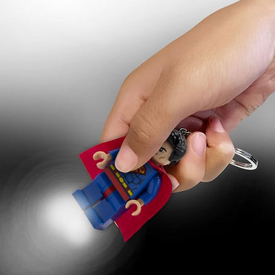 LEGO DC Comics Superheroes Keychain with LED Lite - Superman with Glowing Light Under Feet