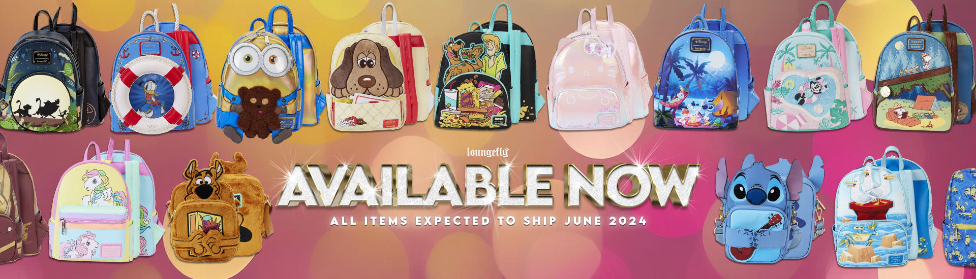 Loungefly June 2024 Catalog Featuring Pop-Culture Focused Accessories with Licenses Such as Scooby-Doo, Hello Kitty, Pound Puppies, Despicable Me, Lilo & Stitch and More! Available May, 17 at 9PM PT. Expected to arrive June 2024.