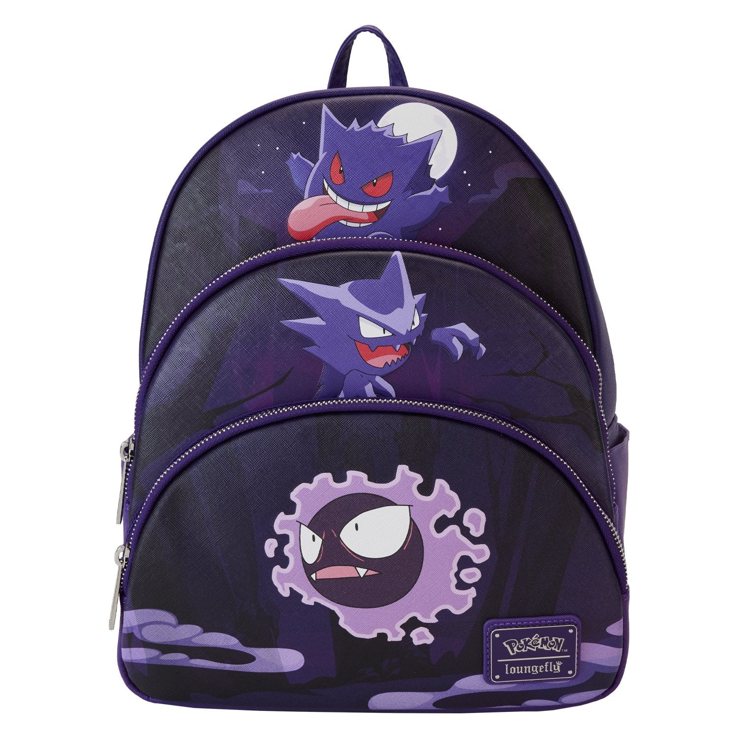 Loungefly Pokemon Gengar Evolution Triple Pocket Mini Backpack Preorder at 707 Street