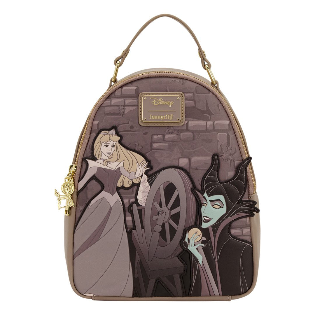 Loungefly Disney Sleeping Beauty & Maleficent Spinning Wheel Mini