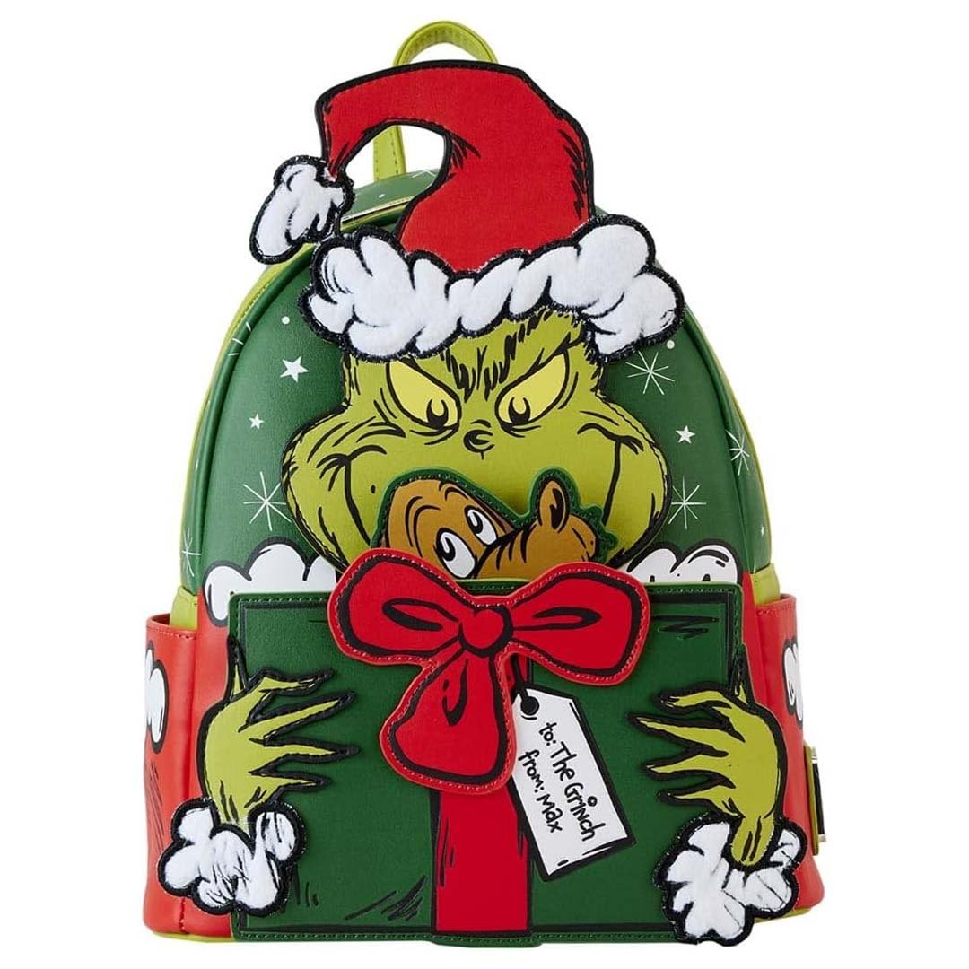 grinch loungefly mini backpack How the Stole Christmas Grinch Christmas Present Mini- this Dr LOUNGEFLY The Grinch Faux Leather