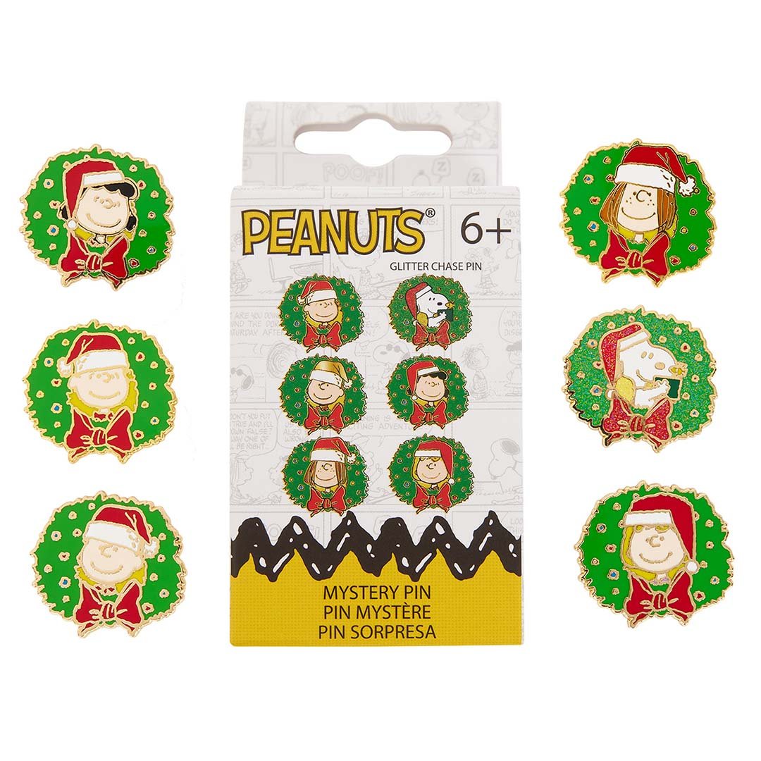 Loungefly Peanuts Snoopy & Gang Holiday Wreath Mystery Box Pin – 707 Street