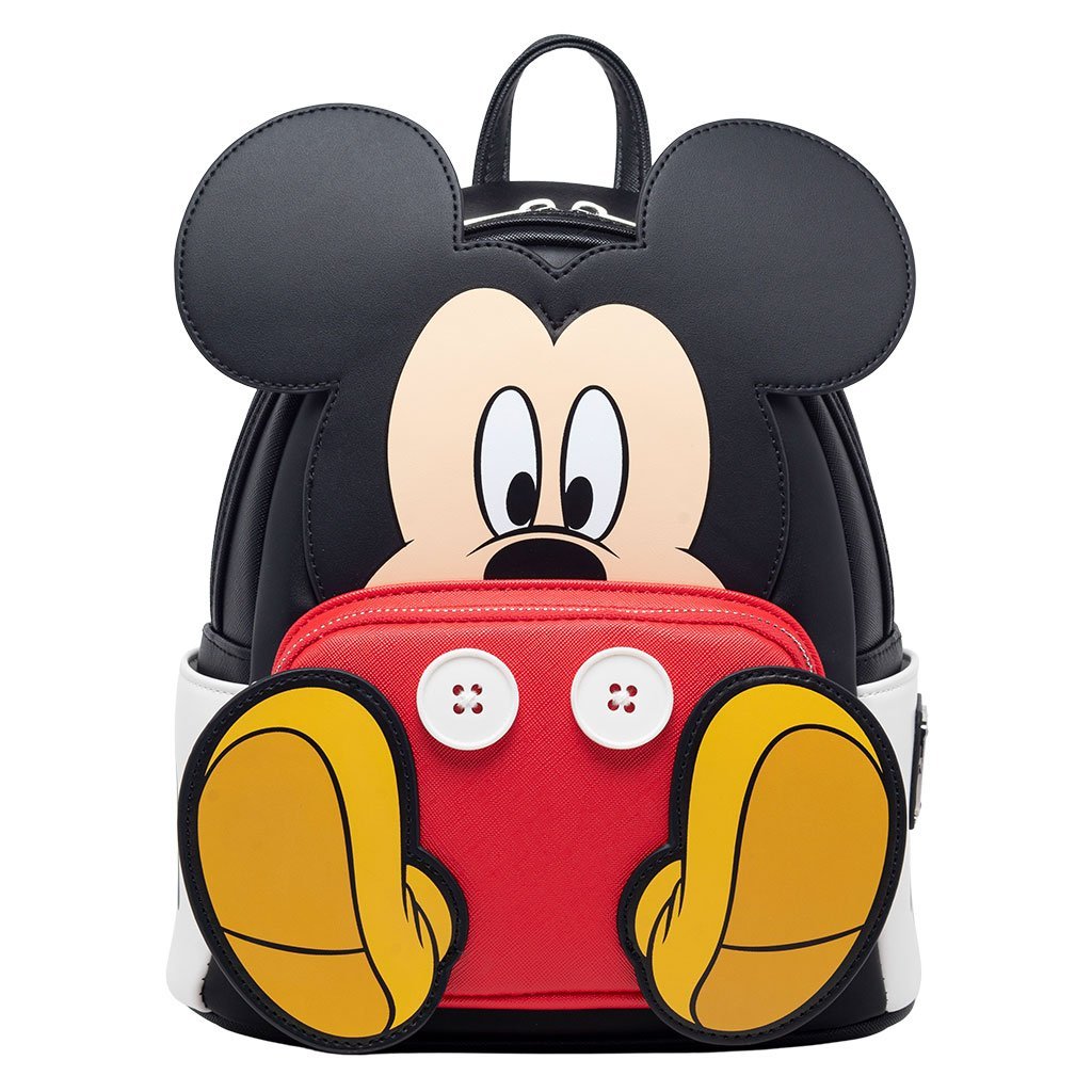 black disney loungefly mini backpack Mickey Constellation AOP Glow in the Dark Exclusive! Bag has adjustable shoulder straps and gunmetal Disney Loungefly Darth Vader Light-up