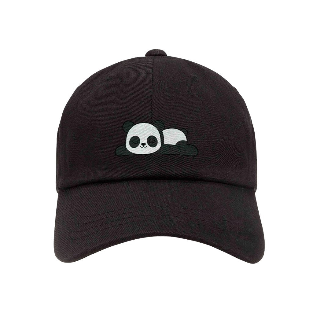 707 Street Furry Friends Embroidered Baseball Dad Hat - Napping Panda Front View