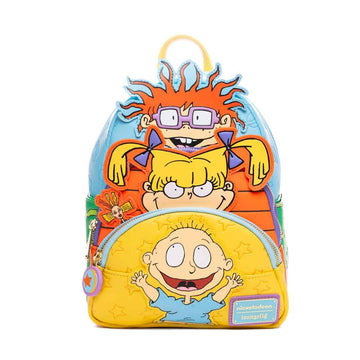 Loungefly Nickelodeon Rugrats Tommy, Chuckie, and Angelica Triple Pocket Mini Backpack - 707 Street Exclusive