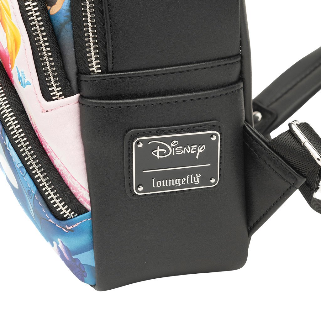 Loungefly Disney Princesses vs Villains Triple Pocket Mini Backpack - 707 Street Exclusive - Side Pocket