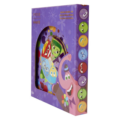 Loungefly Pixar Inside Out Core Memories Spinning 3" Collector Box Pin - Side View Packaging
