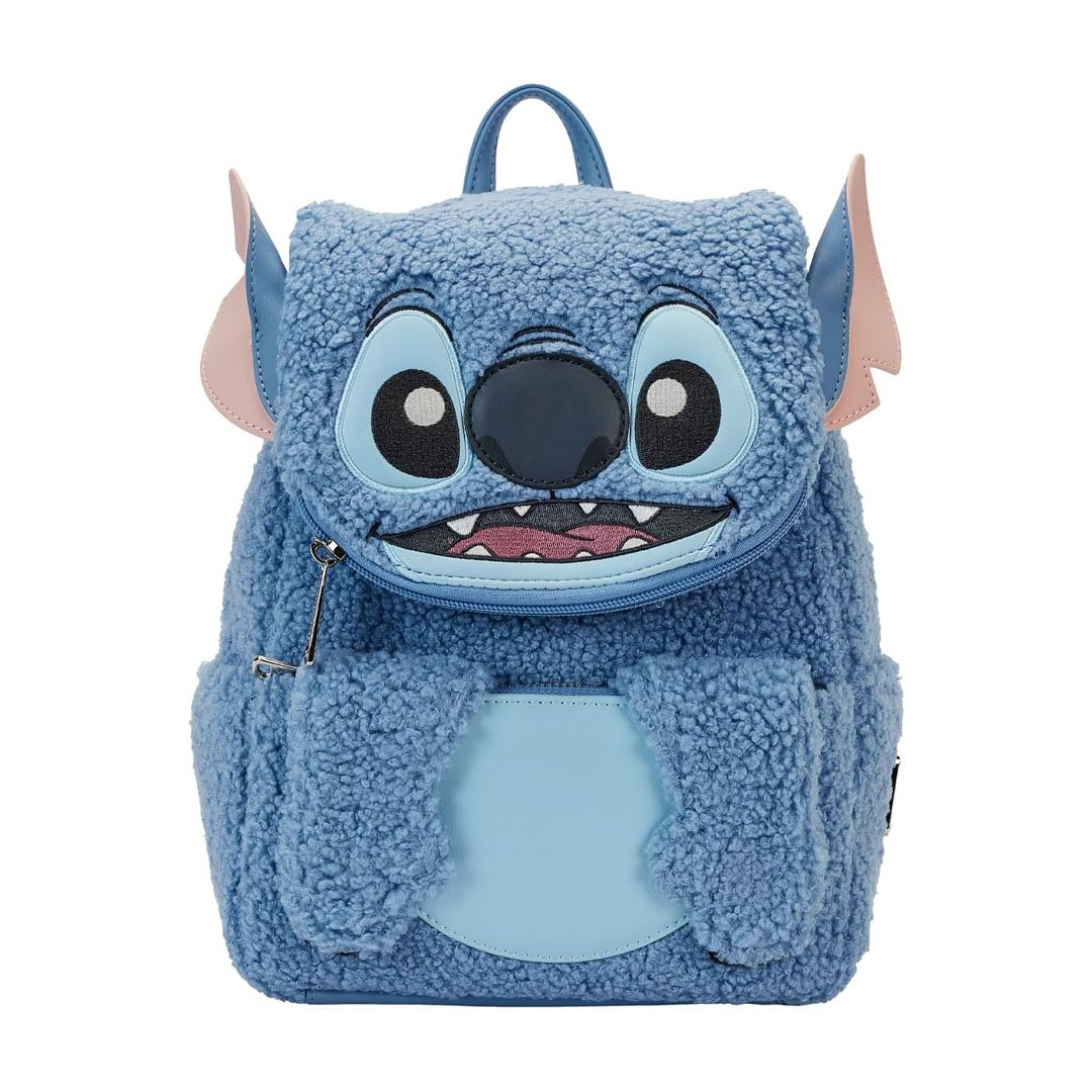 Loungefly Disney Stitch Plush Pocket Mini Backpack | 707 Street display picture 1