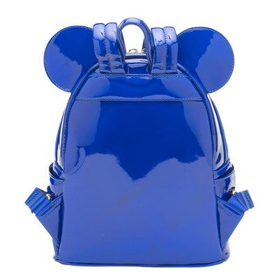 Loungefly Disney Mickey Mouse Holographic Series Mini Backpack: Sapphire - 707 Street Exclusive - Back