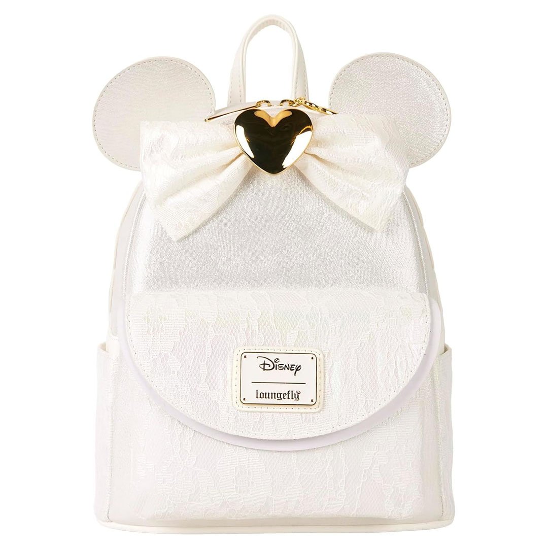 Loungefly Disney Minnie Mouse Iridescent Lace Wedding Mini 
