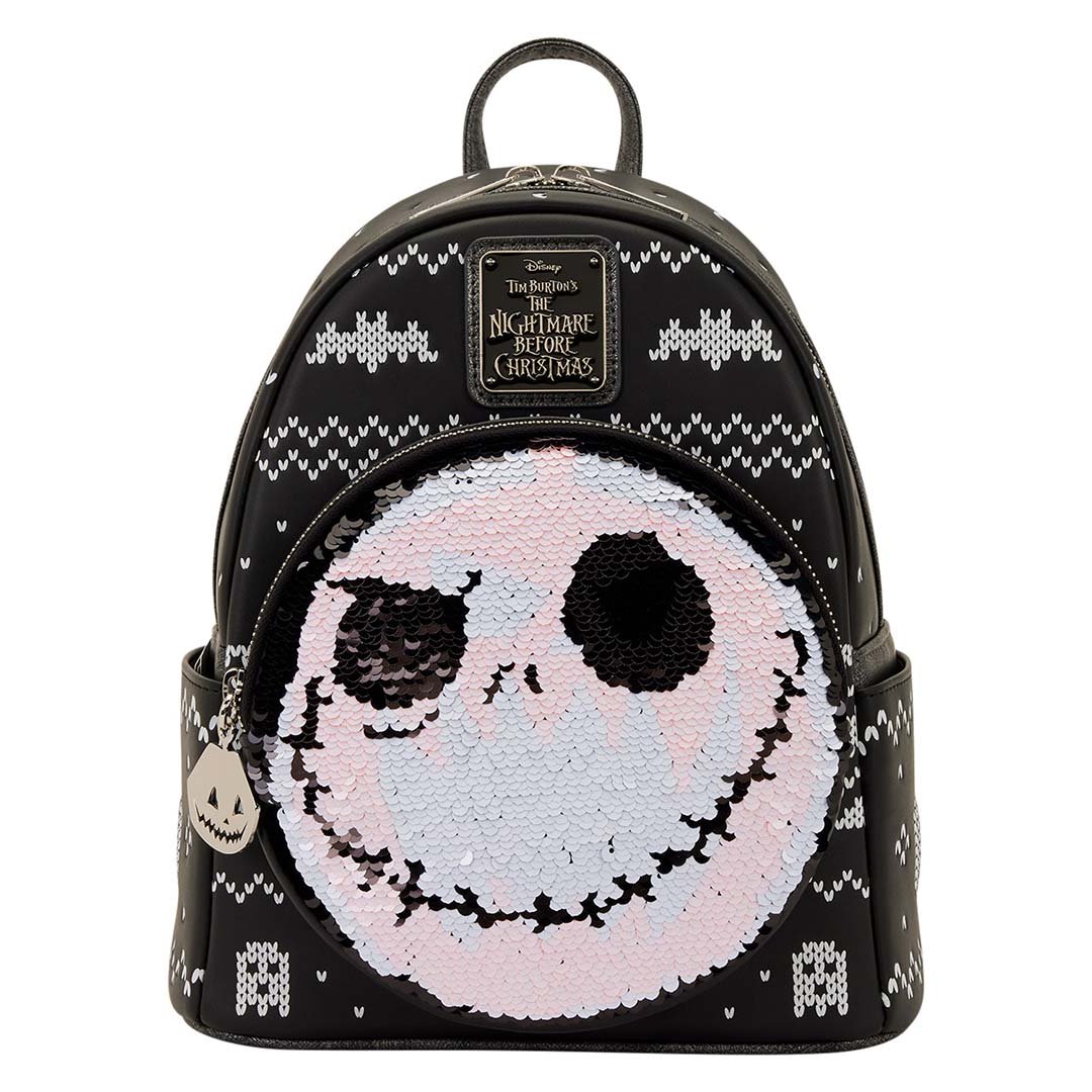 disney mini backpack christmas The Nightmare Before Christmas Jack Skellington Reversible Sequins Mini Backpack