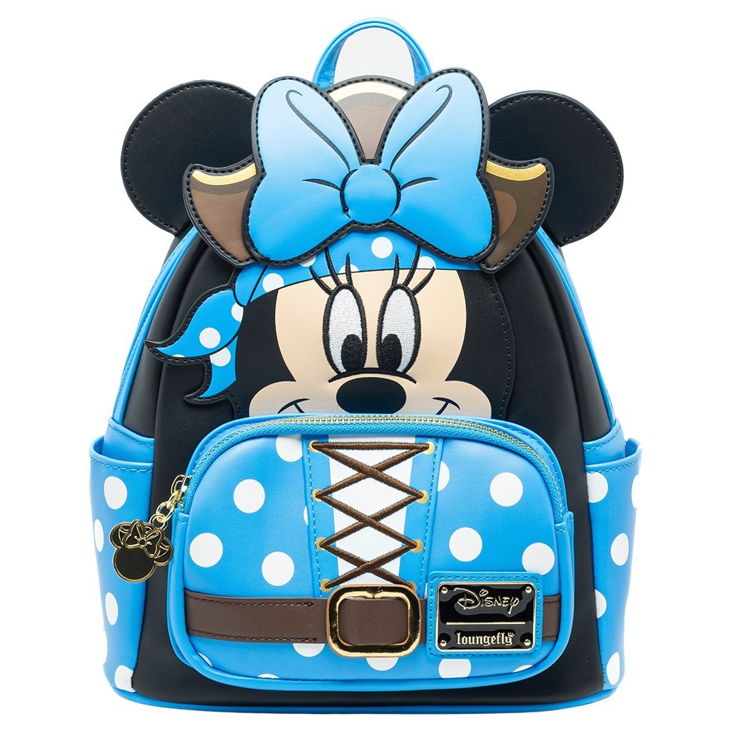 blue disney mini backpack Disney Pirate Minnie Mouse Cosplay Mini Backpack Loungefly