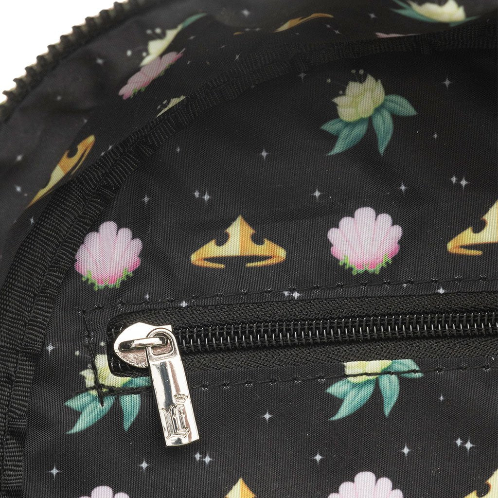Loungefly Disney Princesses vs Villains Triple Pocket Mini Backpack - 707 Street Exclusive - Interior Lining