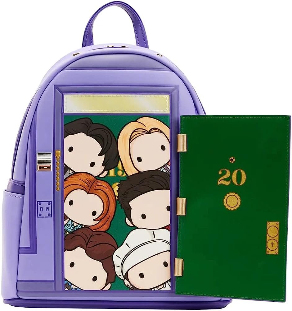 friends tv show mini backpack Loungefly Series Front Door Chibi Art Womens Double Strap Shoulder Bag Purse : Clothing, Shoes & Jewelry The main zipper pocket opens up to store things like your wallet phones Friends Front Door Mini-Backpack