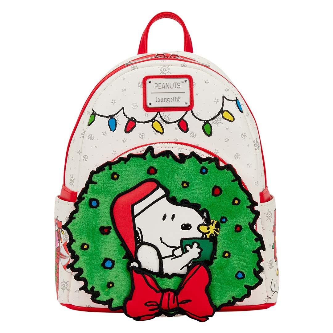 Peanuts Snoopy & Woodstock Holiday Plush Wreath Mini Backpack
