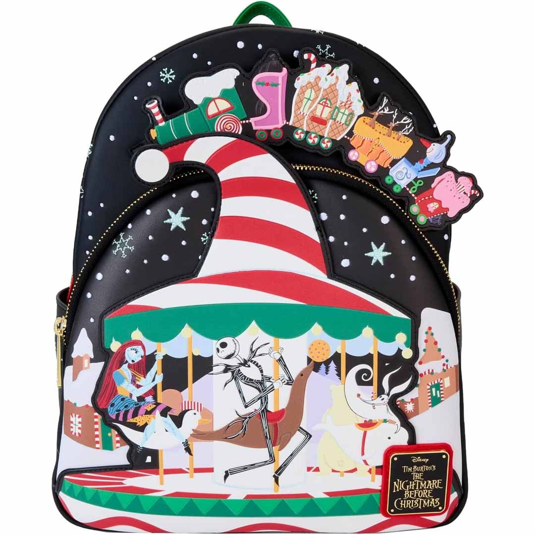 Loungefly Disney The Nightmare Before Christmas Candy Cane Carousel Gl – 707 Street