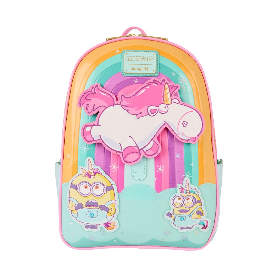 Minions Fluffy Unicorn Rainbow Mini Backpack