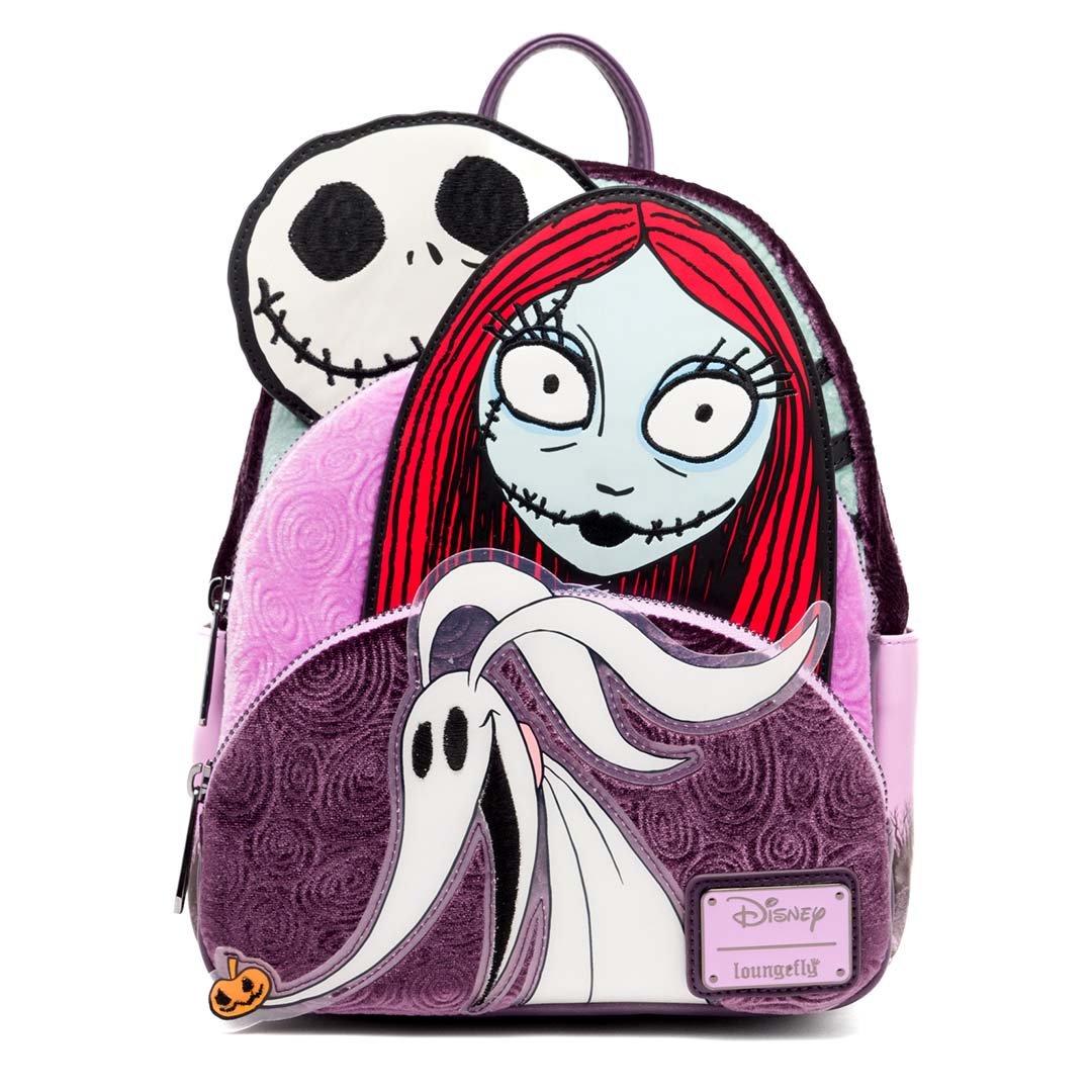 jack skellington and zero mini backpack Loungefly Disney Nightmare Before Christmas Glow in the Dark Jack, Sally and Zero Mini Backpack