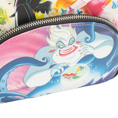 Loungefly Disney Princesses vs Villains Triple Pocket Mini Backpack - 707 Street Exclusive - Bottom Close Up