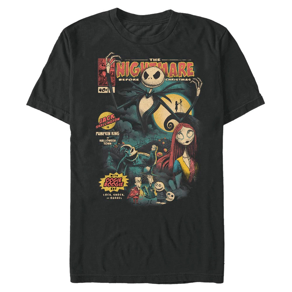 Mad Engine Disney Nightmare Before Christmas Comic Cover Men's T