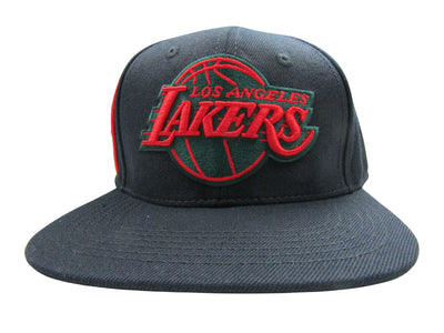 NBA Los Angeles Lakers Team Logo Stripe Leather Strap Adjustable Back Cap