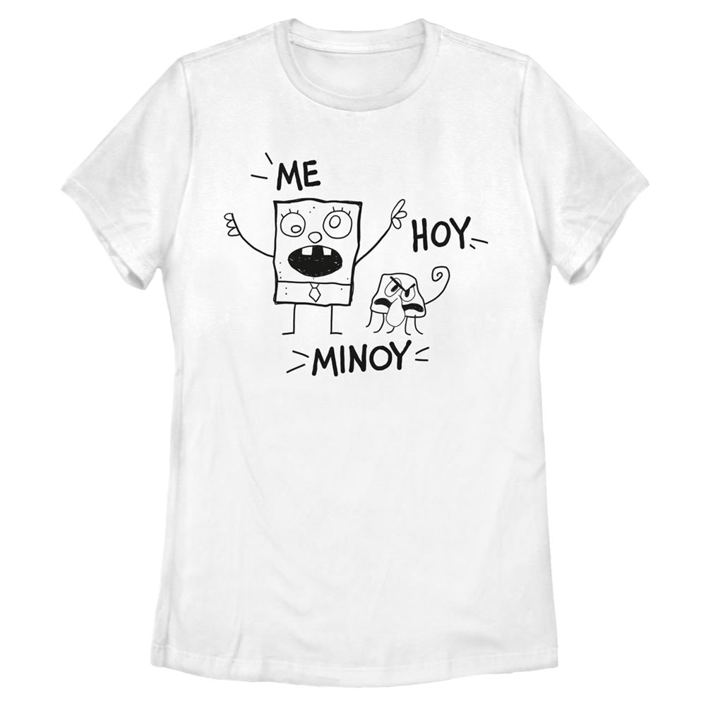 Mad Engine Nickelodeon Spongebob Doodlebob and Squid Women's T-Shirt