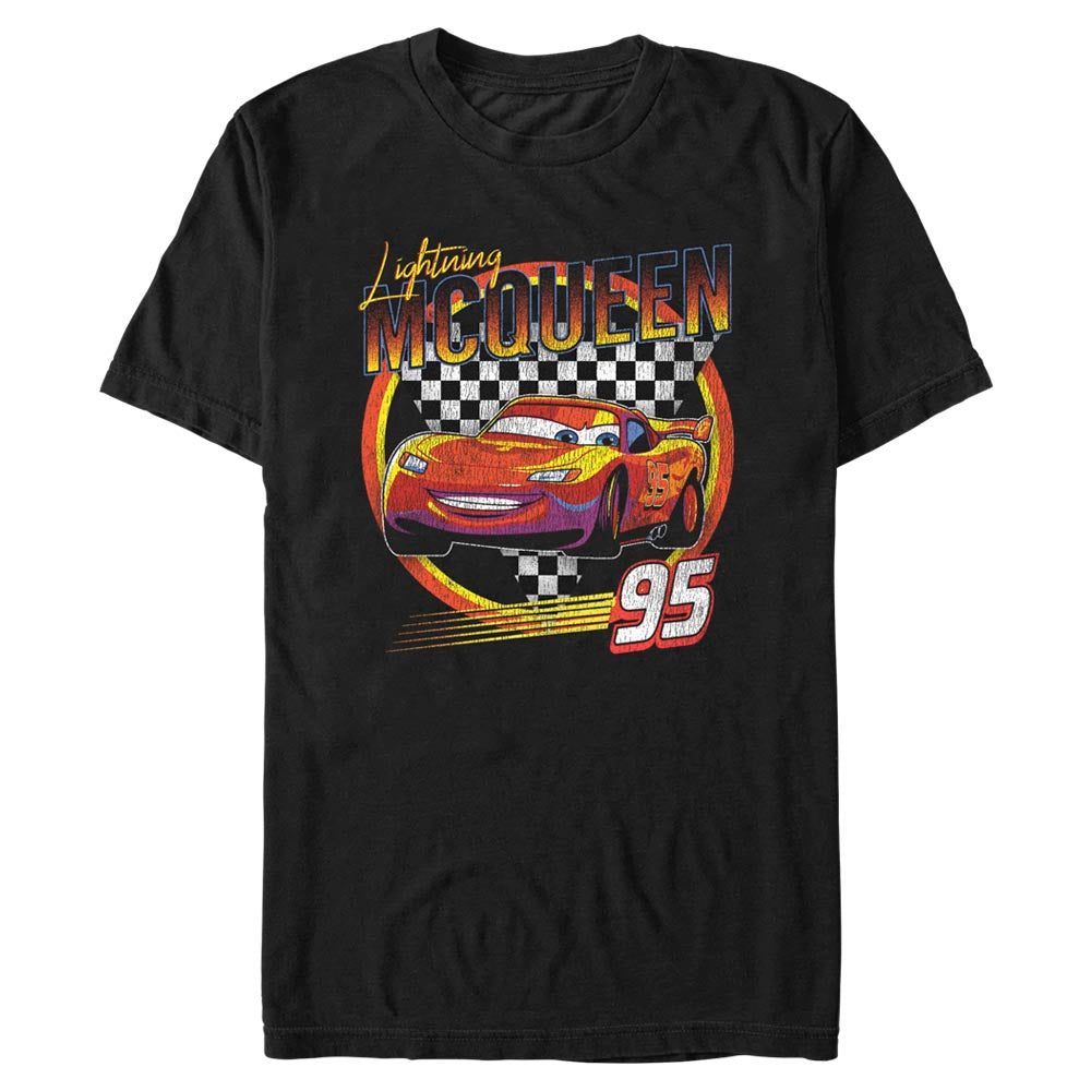 Mad Engine Disney Pixar Cars Lightning McQueen Vintage Race Men s T Shirt