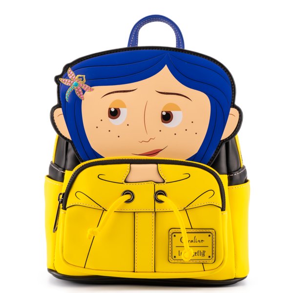 Factory Loungefly Coraline Raincoat cosplay Mini Backpack Bundle