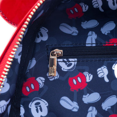 Loungefly Disney Mickey Mouse Holographic Series Mini Backpack: Ruby - 707 Street Exclusive - Interior Lining