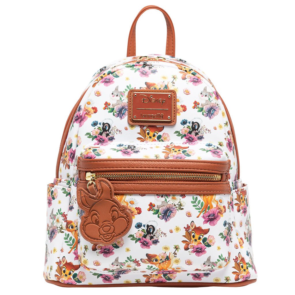 Loungefly Disney Bambi Allover Print Friends and Flowers Zip