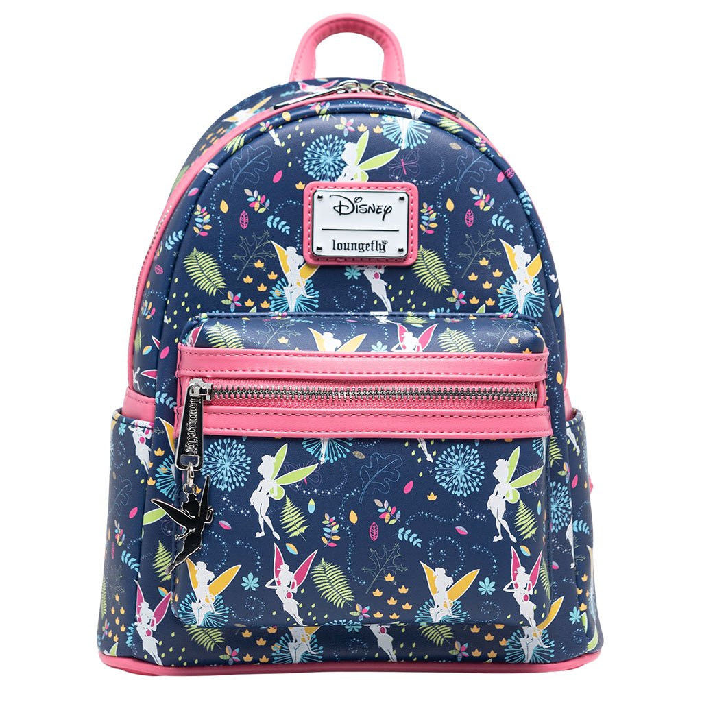 Loungefly Women's Disney Pink Tinkerbell Glow in The Dark Allover Print Backpack