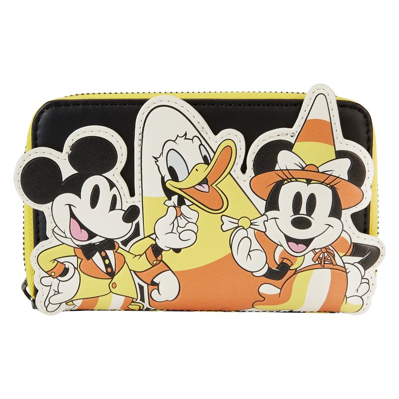 Loungefly Disney Mickey and Friends Candy Corn Zip-Around Wallet