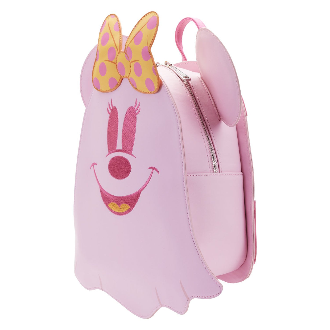 Loungefly Disney Pastel Ghost Minnie Glow in the Dark Mini Backpack - Side View