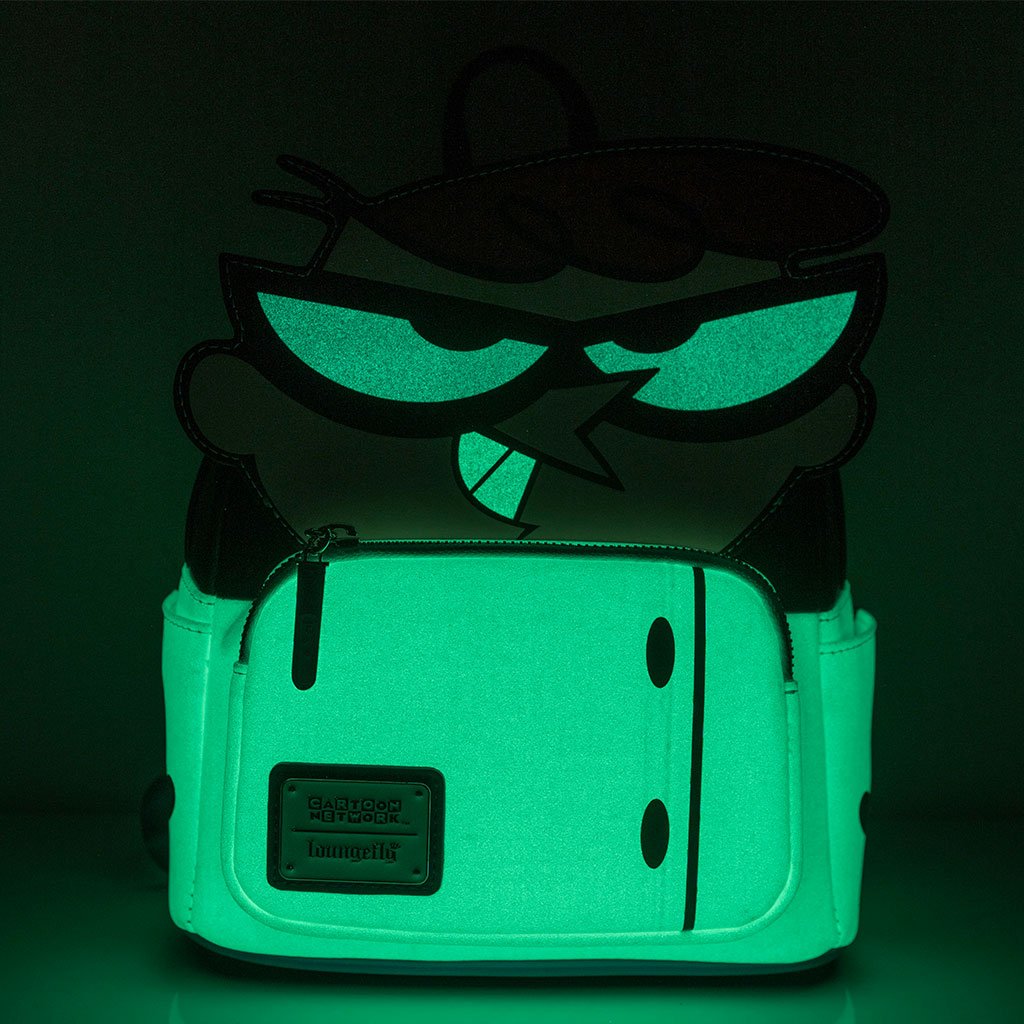 Loungefly Cartoon Network Dexter Glow in the Dark Cosplay Mini Backpack - 707 Street Exclusive - Glow in the Dark