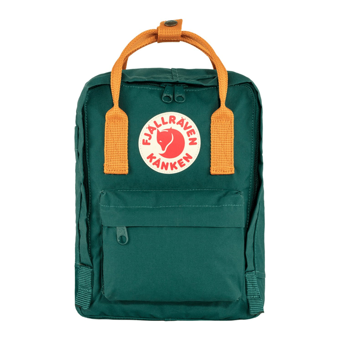 Fjallraven Kanken Mini Backpack - Arctic Green - Spicy Orange