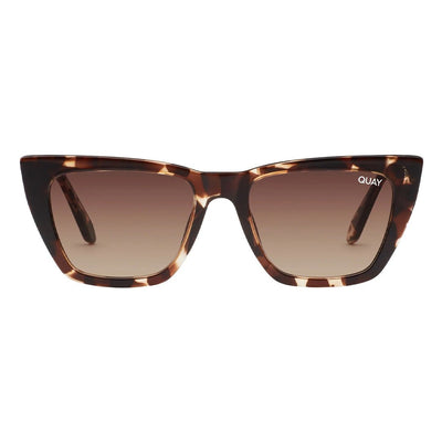 Quay Women's Call The Shots Cat Eye Sunglasses - Tortoise Frame/Brown Lens - Front