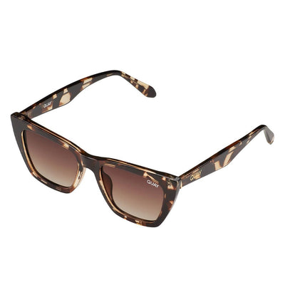 Quay Women's Call The Shots Cat Eye Sunglasses - Tortoise Frame/Brown Lens - Full