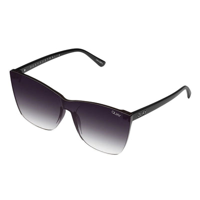 Quay Women's Come Thru Oversized Cat Eye Sunglasses - Black Frame/Fade Lens - Full
