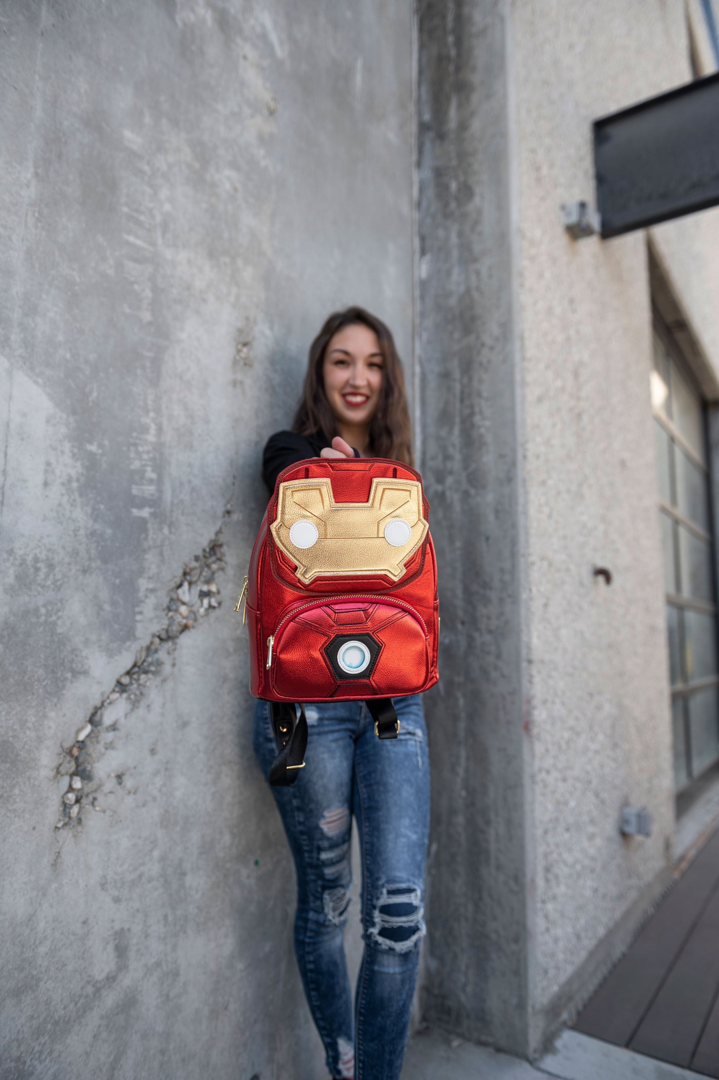 Pop! Loungefly Disney Marvel Iron Man Light-Up Mini Backpack - Lifestyle