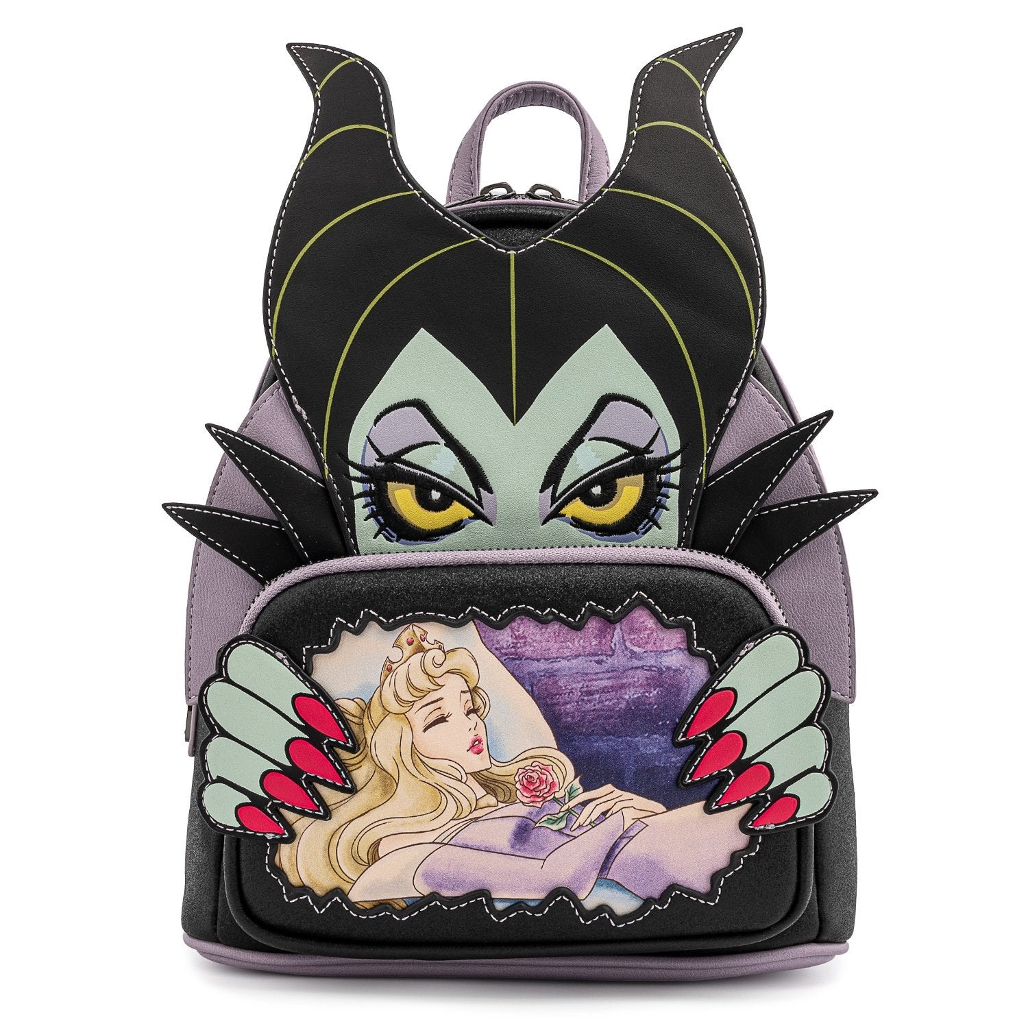 Loungefly Disney Maleficent Villains Glow In The Dark Exclusive Backpack NWT
