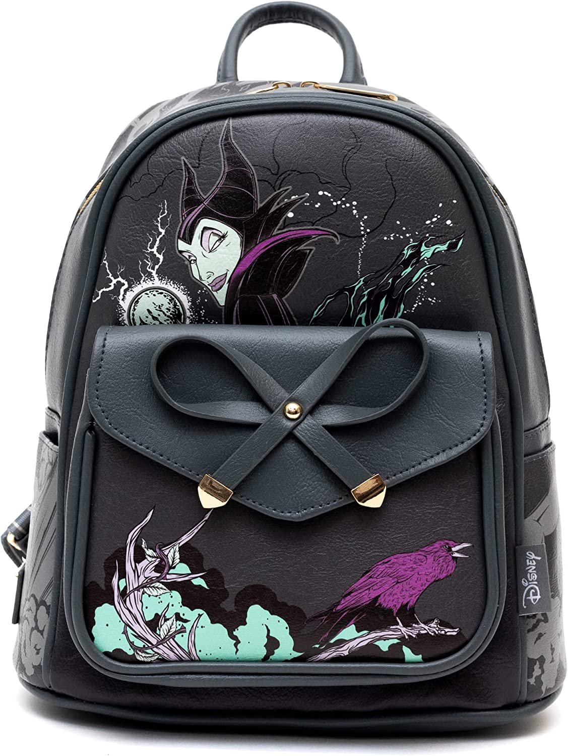 Loungefly Maleficent Dragon Mini Backpack Glow in the Dark Flames