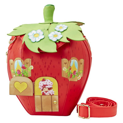 Loungefly Strawberry Shortcake Strawberry House Figural Crossbody - Front Open Door