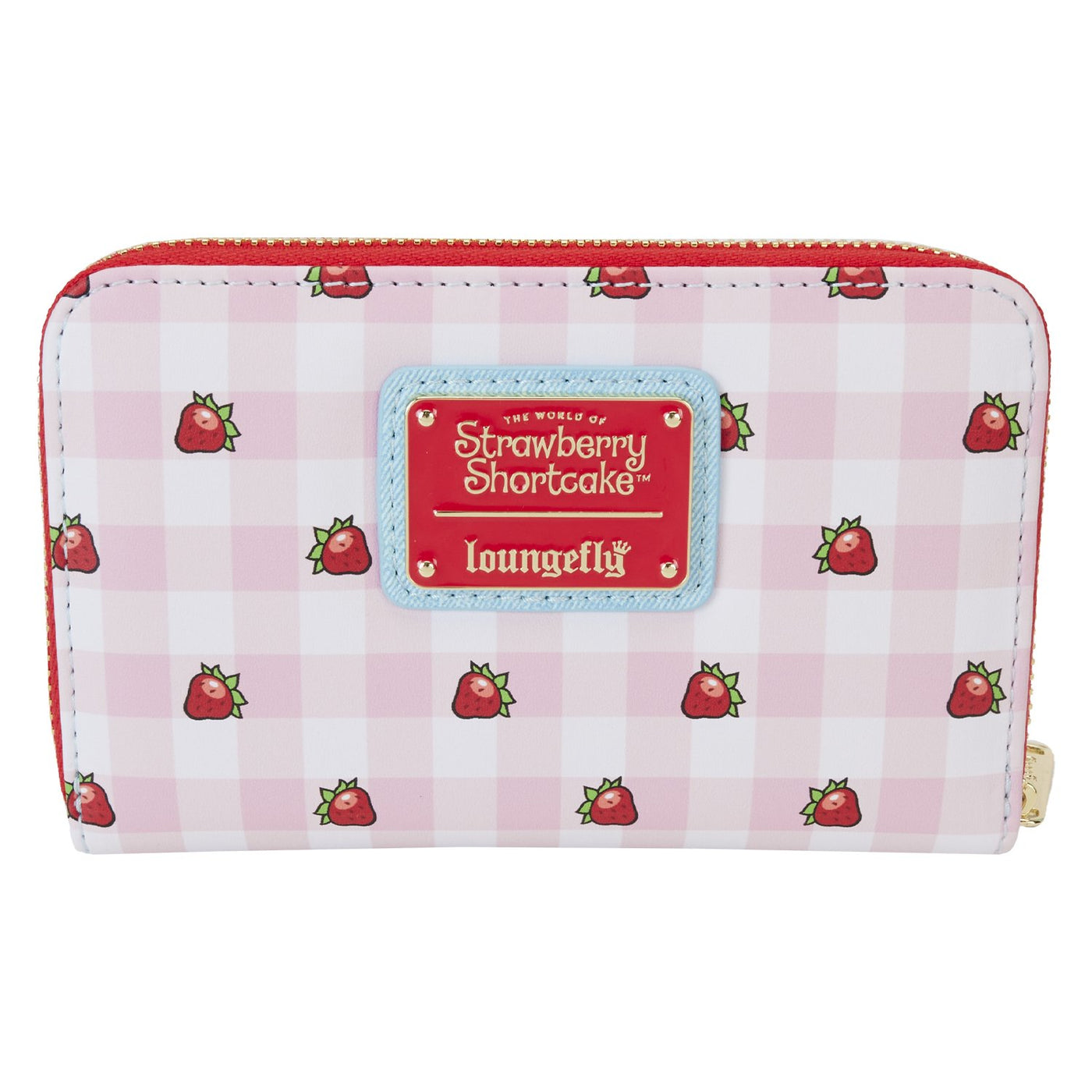 Loungefly Strawberry Shortcake Denim Plaid Zip-Around Wallet - Back