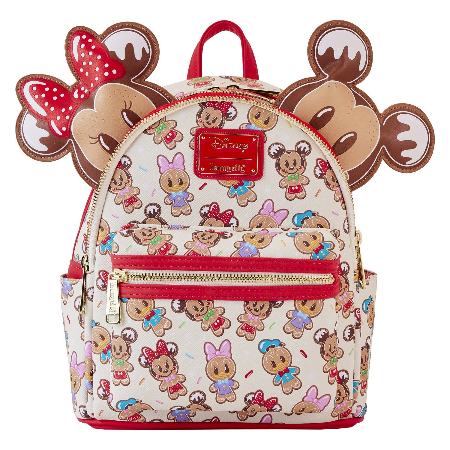 Loungefly Disney Mickey & Friends Gingerbread Cookie Allover Print Ear Holder Mini Backpack