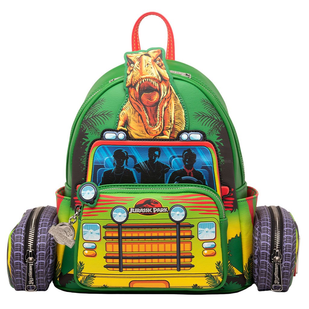 jurassic park loungefly mini backpack Loungefly Jurassic Park Light Up T-Rex Escape Mini Backpack - 707 Street Exclusive