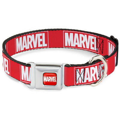 Marvel Logo - Red Brick Buckle-Down Dog Collar